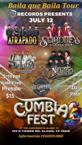 Cumbia Fest Landmark Alamo Tx
