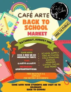 Cafe Artes Back To School Market