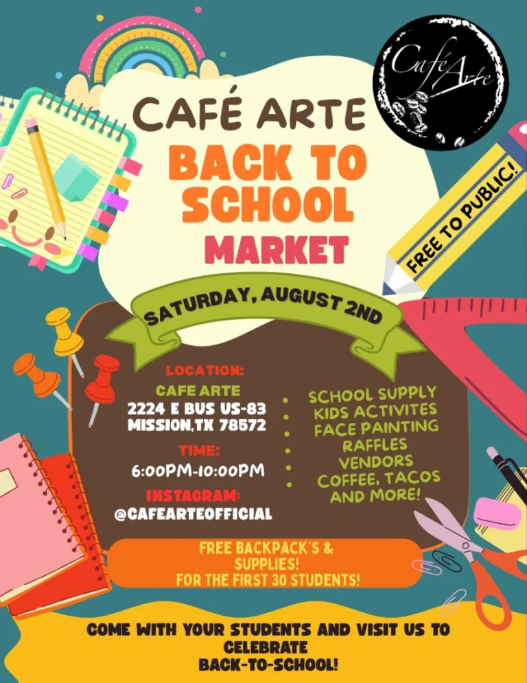 Cafe Artes Back To School Market
