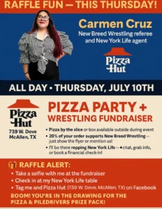 Pizza Hut Fundraiser For New Breed Wrestling Show From 7 9