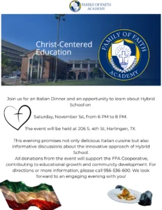 Faith Of Family Academy Italian Dinner Event