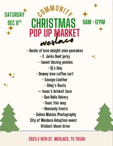 Community Christmas Pop Up Market Weslaco
