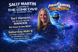 Meet and Greet with Sally Martin – The 1st Female Blue Ranger On Saturday May 9 at The Comic Cave - Image 01 (April 6, 2026)
