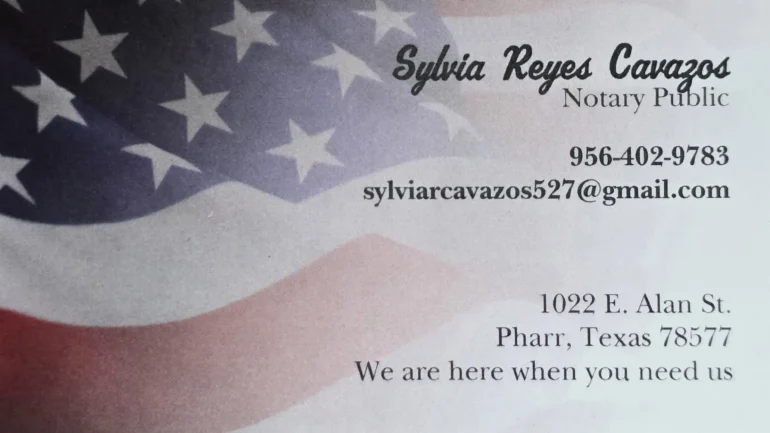 Sylvia Reyes Cavazos Notary Public 1